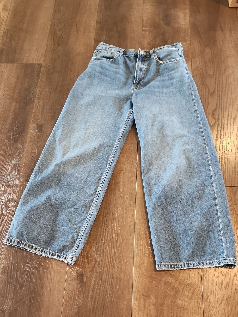 Everlane Women's Blue Jeans Size 30  The Baggy Jean 30 Regular Wide Leg